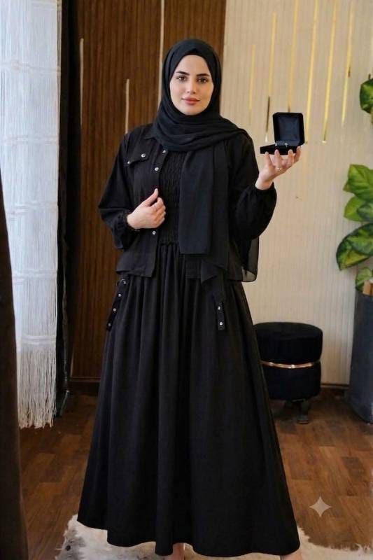 gown shirt set with Hijab 