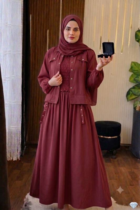gown shirt set with Hijab