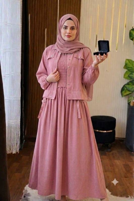 gown shirt set with Hijab